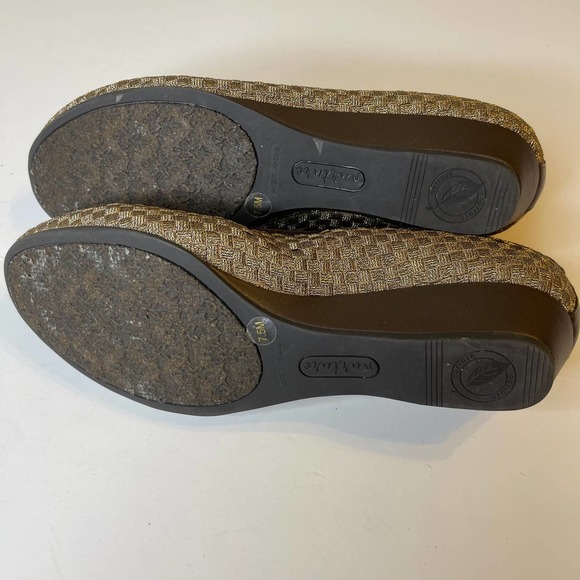 Nurture Metallic Bronze Basketweave Slip On Flats Shoes, 7.5M - Picture 8 of 8